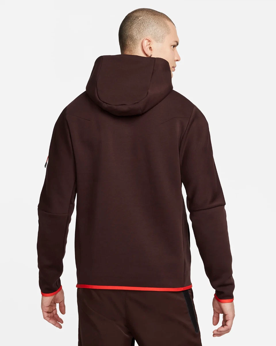 Nike Tech Fleece Pullover Hoodie DD5174 203 Brown Basalt Orange