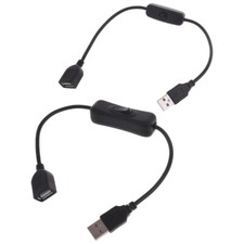 USB Cable with Switches, 1-Pack USB Male to Female Extension Cord Inlines