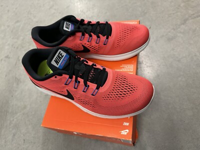 Nike Men s Free RN 831508-802 Shoes Ember Glow/Black-Wolf Grey Size 9.5/43 