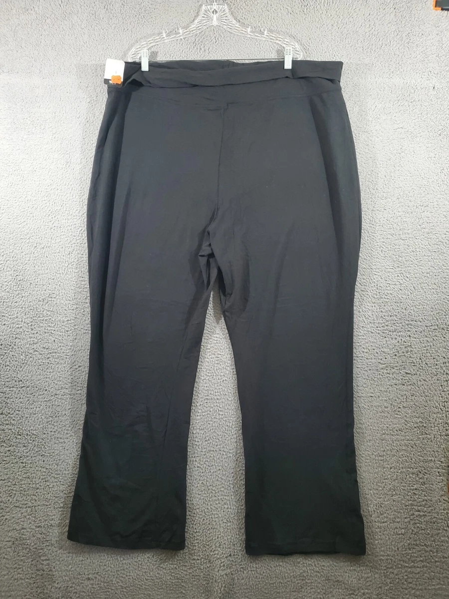 Vintage Mossimo Leggings Womens 3X Black Casual Comfy Stretch Fold
