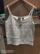 Harley Davidson Women's White Tank Top XL Made in USA