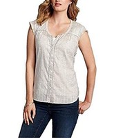 Bluse Kurzarmbluse Von Eddie Bauer - Taupe Gr. S Neu