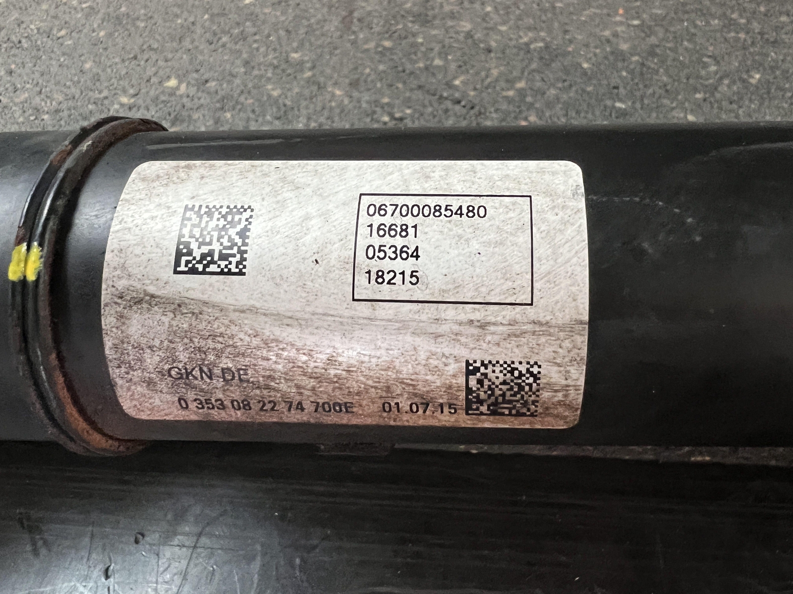 14-17 MASERATI GHIBLI 3.0 AWD FRONT DRIVE SHAFT W-W:17.5" 6700085480
