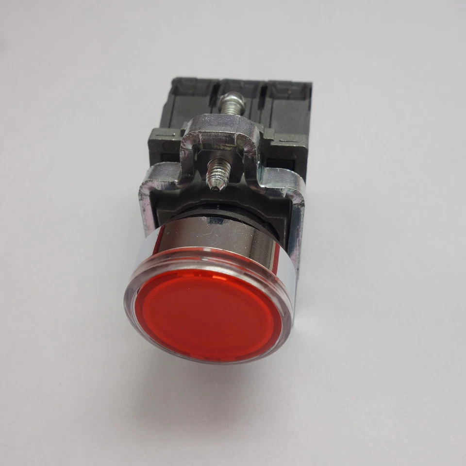 1PC 22MM Illuminated pushbuttons with flush push Fits XB4BW34G5 110/120V RED - Image 4 of 4