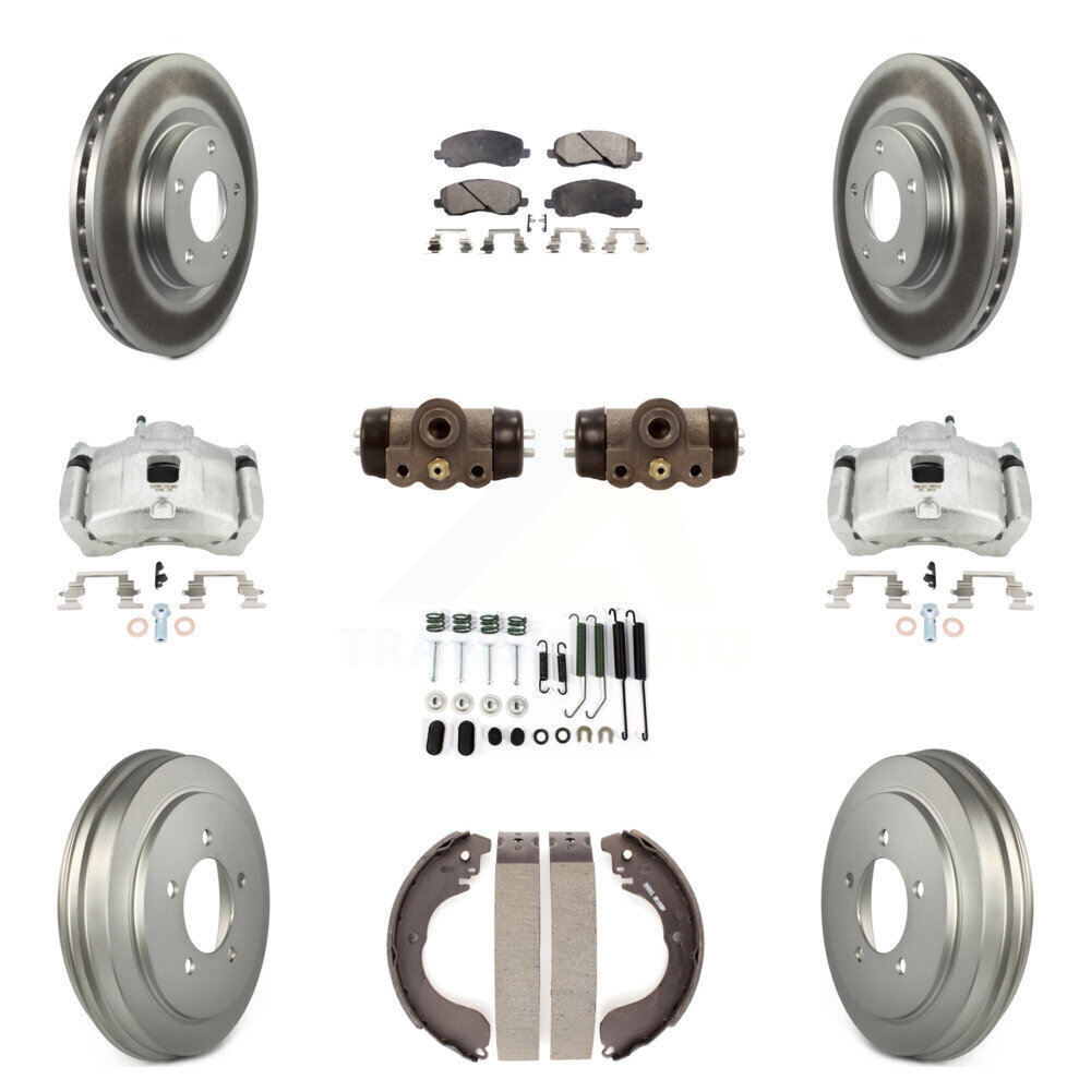 Jeep Front Rear Brake Caliper Rotor Drum Ceramic Pad Shoe Cylinder Kit