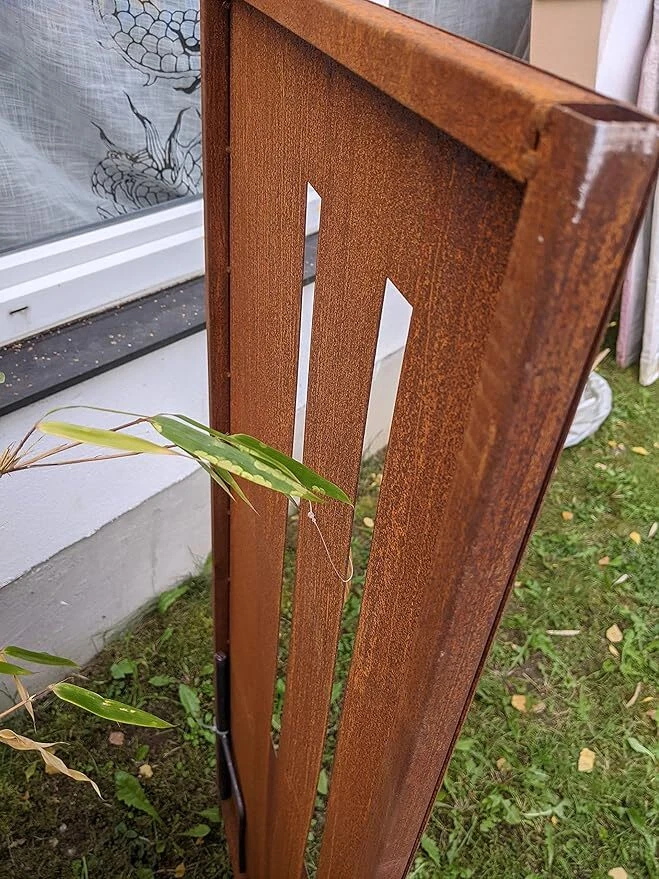 Edelrost Garten Sichtschutzwand aus Metall 1mm Rost Sichtschutz Gartenzaun - Bild 2 von 4