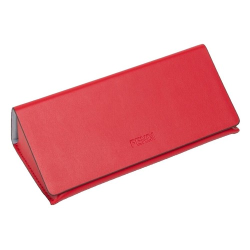 Valentino Cherry Red Eyeglasses Hard Eyeglass Case Leather Clamshell 6\
