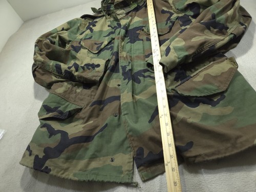 Vintage M65 Jacket Large US Army Coat Field Cold Weather Parka Camo Woodland Y2K - Picture 3 of 9