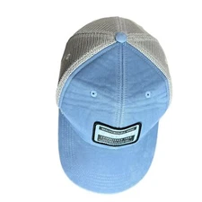 Carhartt baseball trucker hat OSFM light blue mesh-back logo patch AH4723