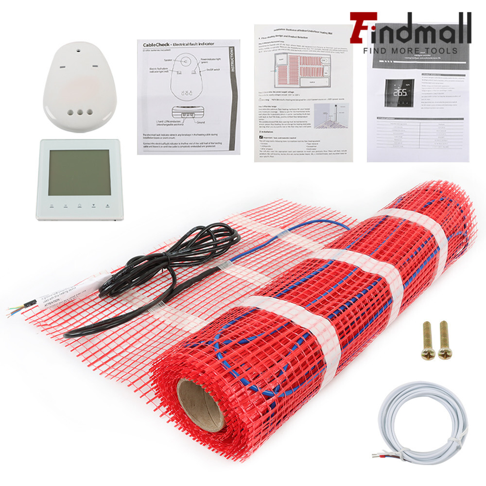 Electric Floor Heat Mat Kit (10100sqft), 120V Underfloor Radiant