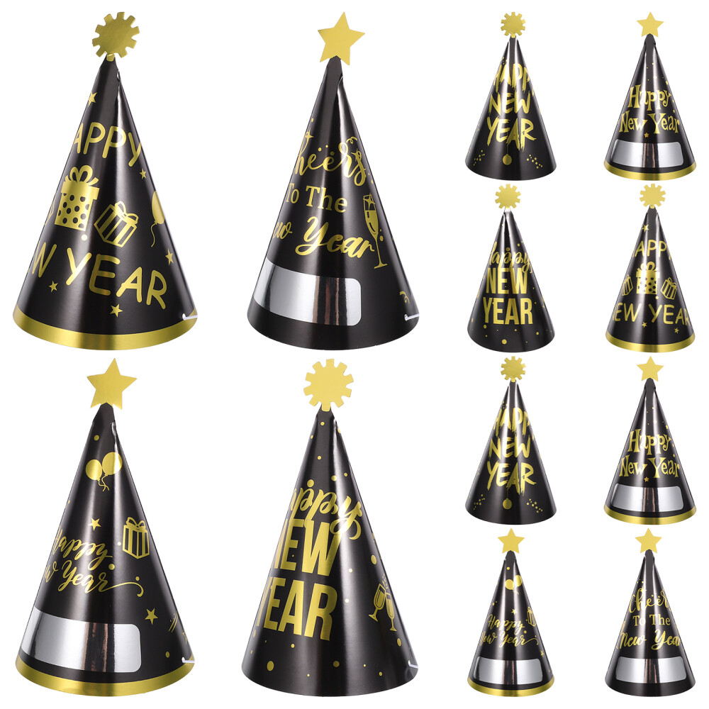 APL 12 Pezzi Cappello di Carta Per Il Capodanno Bambino Cappelli di Carta Del Capodanno