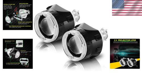 Projecteur Xénon HID Faisceau Haut avec Yeux d'Ange LED pour Visibilité Améliorée - Photo 2/9