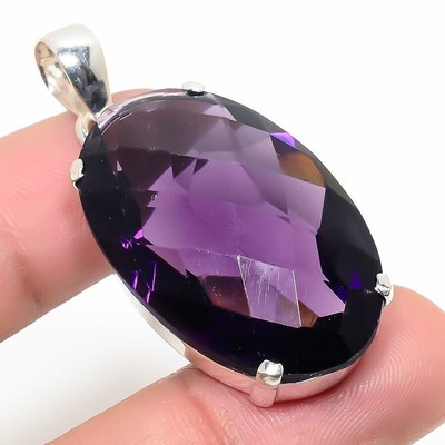 Pendentif Améthyste Argent 925 Forme goutte Petit modèle | Dans les yeux de Gaïa
