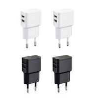 4X Dual Usb Schnell LadegeräT (2X Weiß + 2X Schwarz) 8 Usb Ports Mit 12W / 2,4A