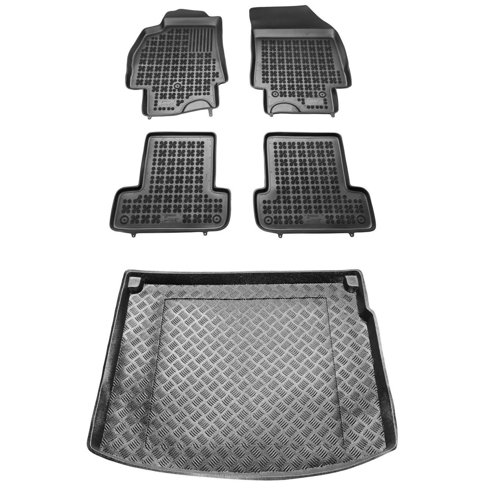 Tapis de sol Megane et bac de coffre étanche pour sorties famille et chien