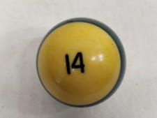 VTG Stripe 14 Green Billiard Ball Replacement 2 1/4" Cast Phenolic Senator USA