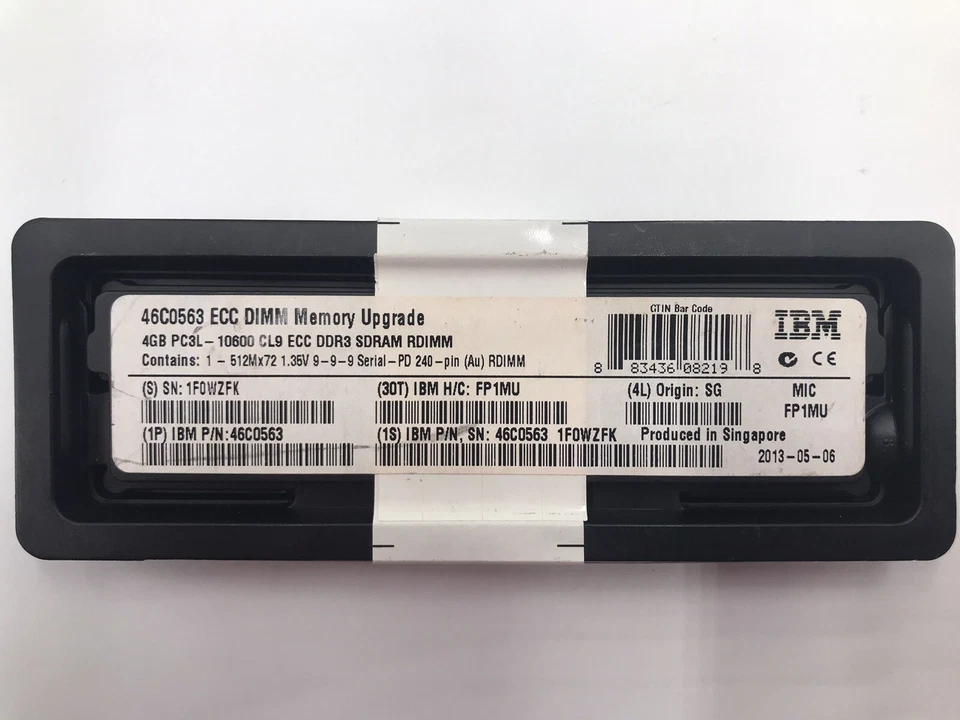 46C0563 IBM 4GB 1RX4 PC3L-10600R CL9 VLP MEMORY MODULE 1X4GB FP1MU - Image 2 of 4