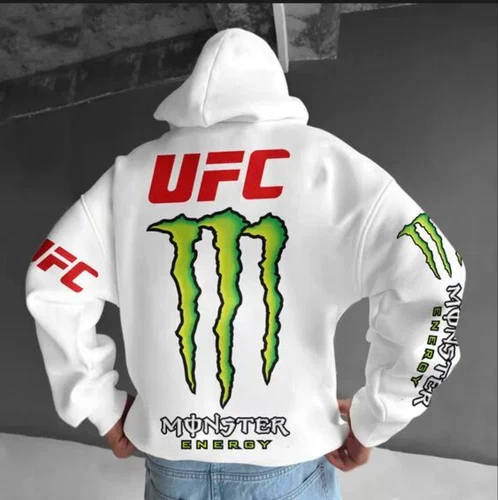 New Mens Fashion Monster Energy Sweater Sweat Suit Black Multicolor Design - Picture 18 of 40