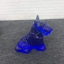 Boyd's  Art Glass DUKE the SCOTTIE Dog COBALT Blue.