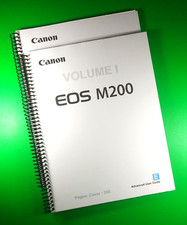Owners Manual for Canon EOS M200 Camera 522 Pages W/Clear Covers 