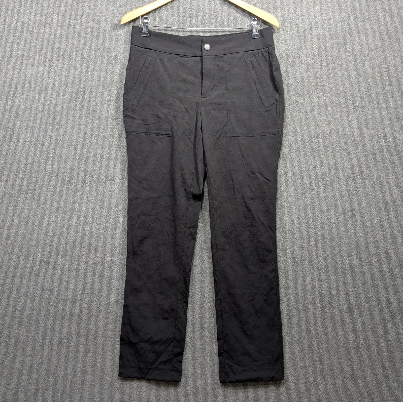 Athleta Trekkie Hike Pants Women 8 Stretch Nylon Travel Ankle Cinch Straight Leg