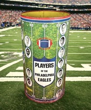 De colección 1971 Philadelphia Eagles Cheinco Jugador de Fútbol Foto Bote de Basura Temprano