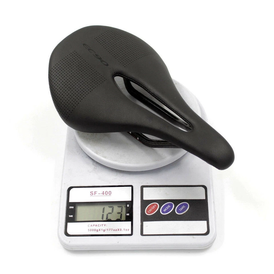 U BALUGOE Carbono + Couro Assento de Bicicleta Selim de Bicicleta MTB Selim de Bicicleta de Estrada - Imagem 2 de 4