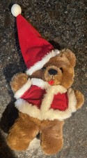 Vintage 1984 Dakin Santa Brown Bear Plush Stuffed Animal 9" Made in Korea