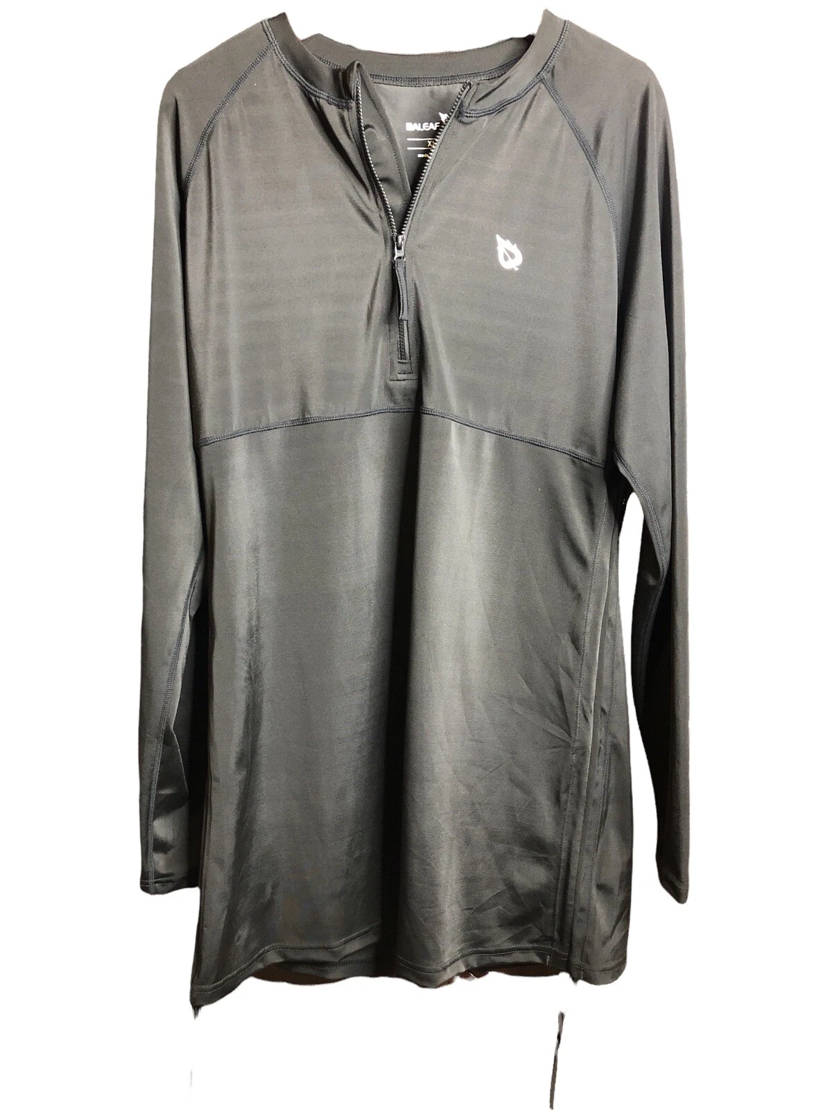 BALEAF NWT Men's UPF 50 Shirt Long Sleeve Quarter Zip Dri Fit Black Size XL