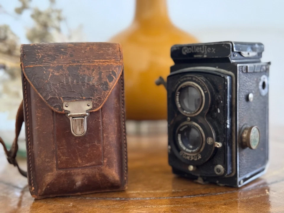 ROLLEIFLEX COMPUR ZEISS LENS TESSAR 1:3,1 F= 7,5 FRANKE & HEIDECKE TLR W/ CASE - Image 4 of 4