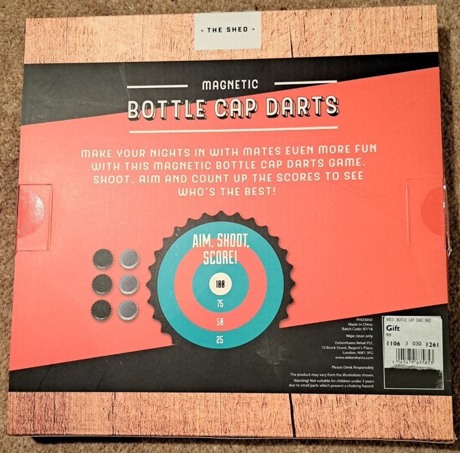 MAGENTIC BOTTLE CAP DARTS GAME DRINKING NOVLETY GAME HOME PARTY