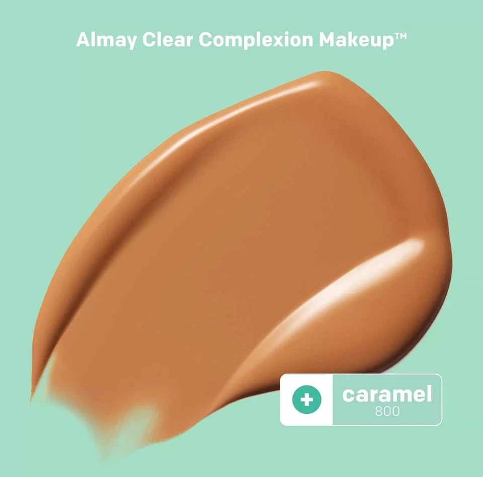 Almay Clear Complexion Acne Foundation Makeup for Sensitive Skin 800 Caramel 1oz - Image 4 of 4