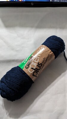 Vintage Caron Carefree Plus Yarn - Dark Navy Blue - 176 yards 3 oz Orlon Dacron 