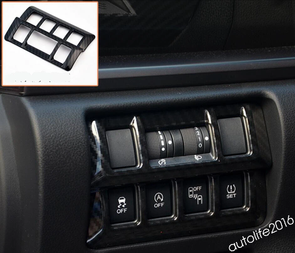 Accesorios Tablero Aire AC Tapicería Para Subaru XV Crosstrek 2017-2022 Fibra de Carbono Foto 4 de 4