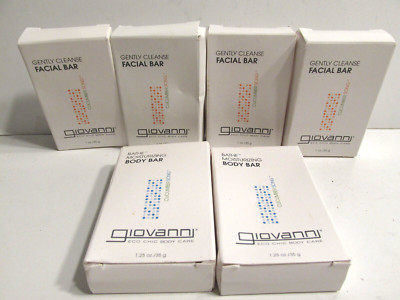 LOT 6 GIOVANNI CUCUMBER SONG SOAP BAR 1 OZ 4 GENTLY CLEANSE & 2 MOISURIZING BODY