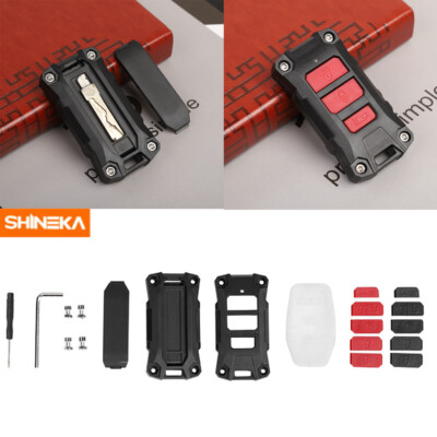 Key Fob Cover Case Skin trim For Jeep Wrangler JL&Gladiator 2018-2023 Black NEW
