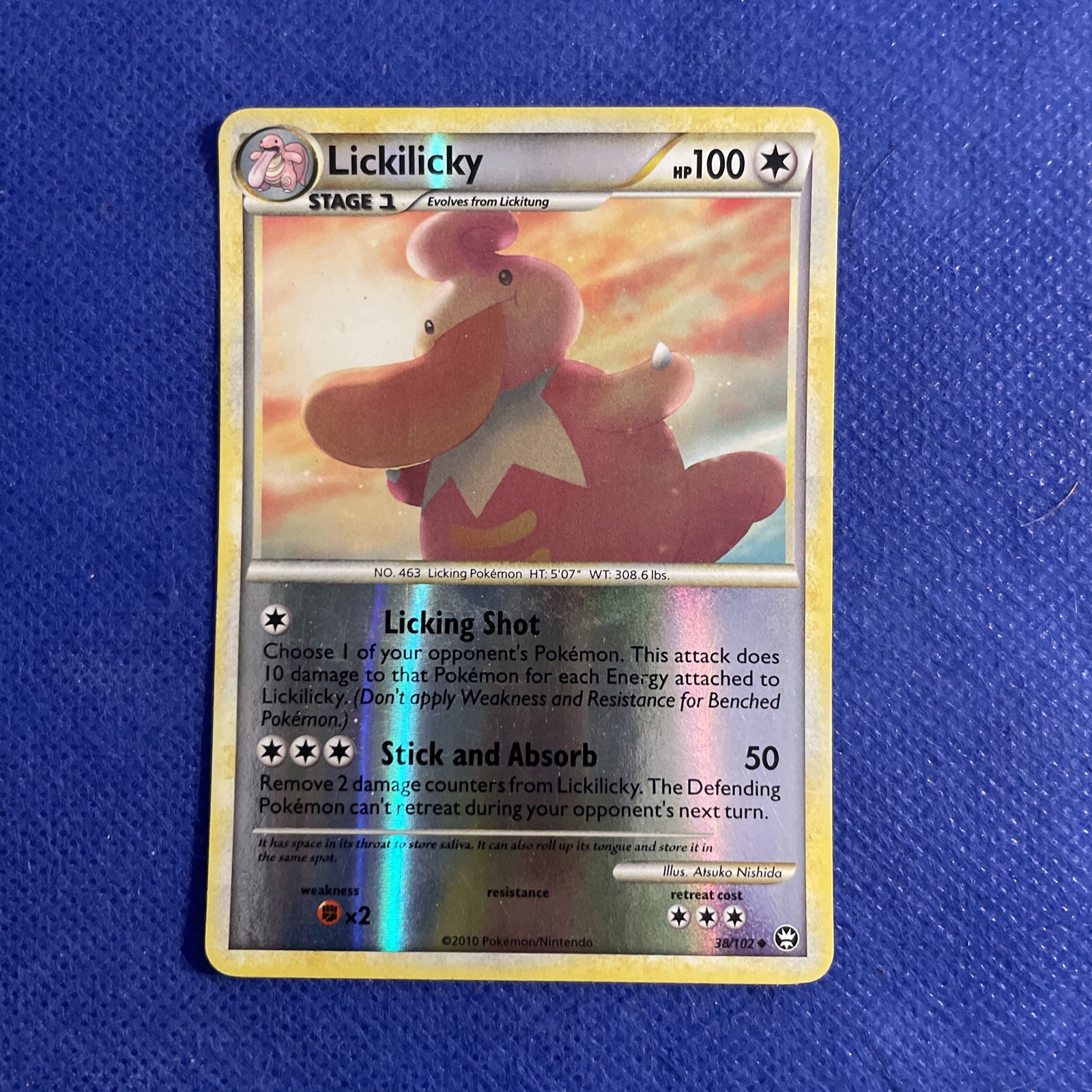 Lickilicky 38/102 Reverse Holo, HGSS Triumphant Pokémon Card - LP