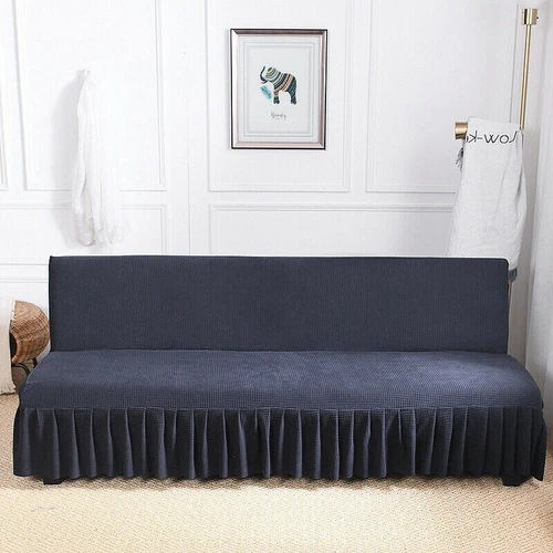 Stretch Armlos Schlafsofa Bezug Futon Schonbezug Rock Voll Faltbar Elastisch 8 Farben - Bild 12 von 35