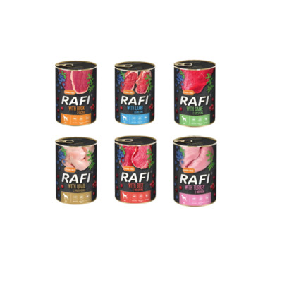 30x400g Dolina Noteci Rafi Nassfutter für Hunde MIX getreidefrei 6 Geschmacks