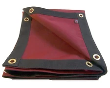 Sunbrella Tarp, Burgundy # 6031 w/ 1/2" Brass Rolled Rim Spur Grommets