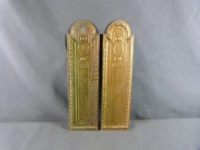 Buy Pair Of French Vintage Brass Push Door Plates Empire-style Decor, Cleanliness