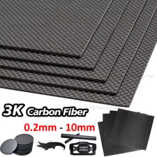 Carbon Fiber Fibre Board Sheet 3k Rigid 0.2/0.4/0.5/0.6/0.8/1-10mm Matte Plain