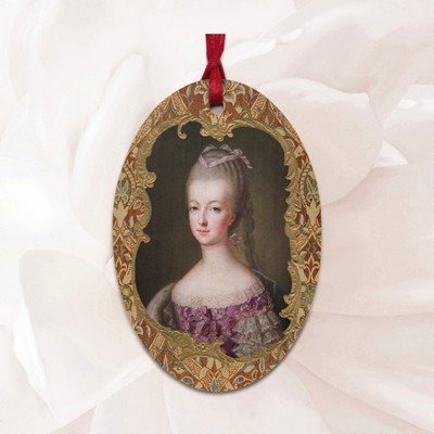 Marie Antoinette Hanging Wood Ornament Magnet