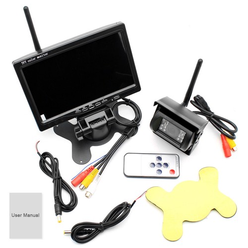 7" Quad Monitor DVR 4CH HD Rear Side View Camera For RV Truck Trailer Caravan - Picture 16 of 16