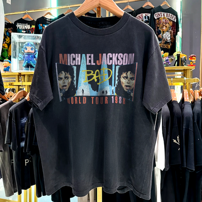 マイケル・ジャクソン BAD 1988ツアーTシャツ USA製 バンドT 1988 Michael Jackson Bad World Tour T-Shirt Vintage MJ Concert