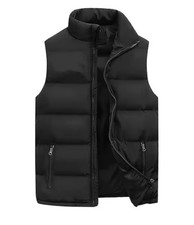 Mens Winter Body Warmer Gillet Waistcoat Padded Quilted Sleeveless Coat Tank Top