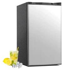 SIMZLIFE - 3.2 Cu.ft Mini Fridge, Compact Freezer, Design with Single Door