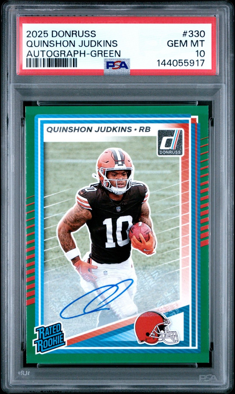 Quinshon Judkins Panini Donruss #330 Autograph-Green