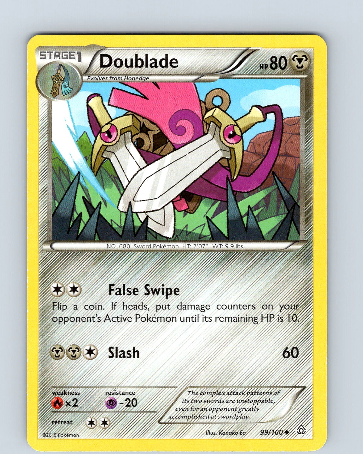 Pokemon TCG Doublade XY Primal Clash 99/160 Regular Uncommon Card LP-NM