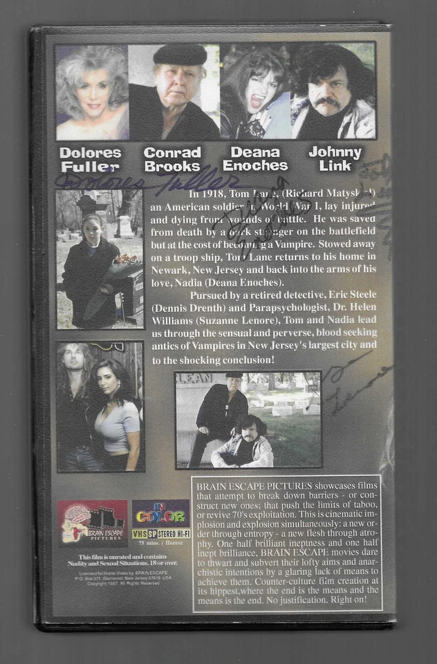 Ironbound Vampire (VHS, 1997) Original Brain Escape. Signed profusely. SOV. R:C6 - Image 2 of 4